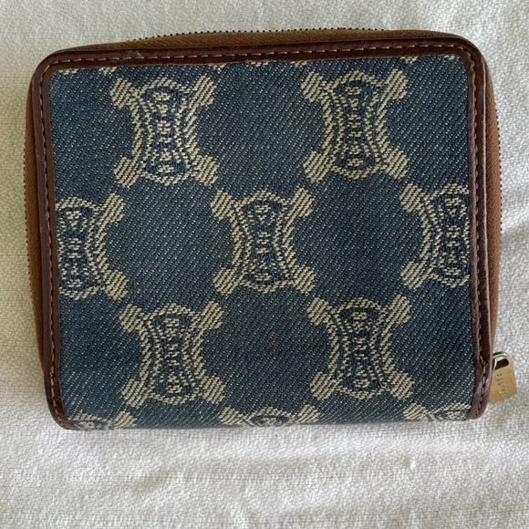 Celine - Denim Compact Bifold Wallet - Vintage - Picture 8 of 9